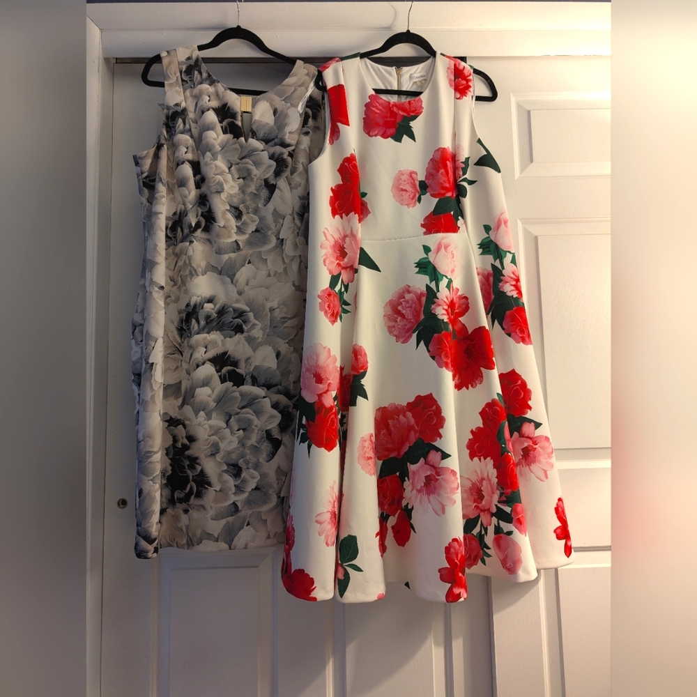 Size 18W Calvin Klein Floral Sleeveless Dresses